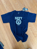 Navy Original Logo T-shirt Crew neck 60% Cotton 40% Polyester Fitted