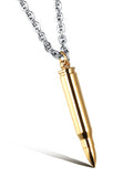 Gold bullet pendant