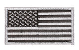 Silver US flag velcro patch