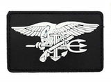 Black NAVY SEALS PVC trident velcro patch